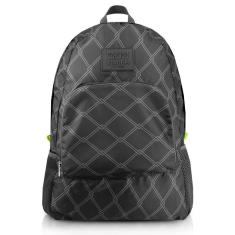Mochila Dobrável Para Viagem Estampa Listrada Jacki Design Preto