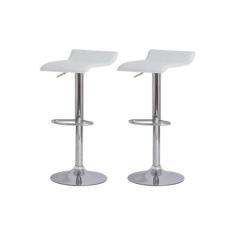 Kit 2 Banquetas Tóquio Belo Horizonte Branca Base Giratória - Waw Desi