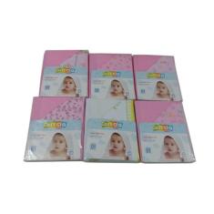 Toalha de banho com forro de fralda kit com 6 para menina