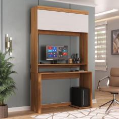 Escrivaninha Mesa Escritório para Computador Viena 1 Porta Espresso Mó