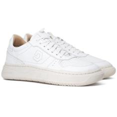 Tênis Sapatênis Masculino Democrata Casual Denim Block Couro Com Cadarço 240501-Masculino