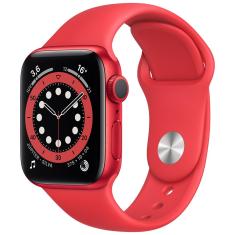 Apple Watch Series 6 GPS, 40 mm, Caixa Vermelha de Alumínio com Pulseira Esportiva Vermelha