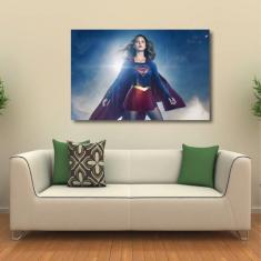 Quadro decorativo SuperGirl com Tela em Tecido