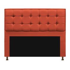 Cabeceira Copenhague 160cm Queen Size Suede Terracota