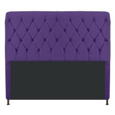 Cabeceira Estofada Cristal 140cm Casal Roxo