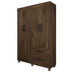 Guarda Roupa Casal 4 Portas Paris CHF Móveis Imbuia