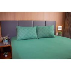 Jogo de Lençol 3 Peças Portallar Casa Supreme Verde/Verde Esmeralda Queen