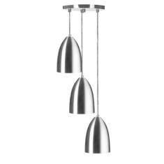 Pendente Cone Bala Sadan Aluminio Triplo Escovado - MARRYLUZ