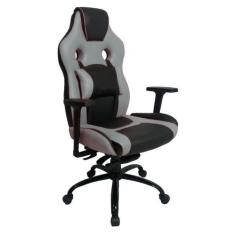 Cadeira Gamer com Almofada Linha Gamer Racing Cinza - Design Office Mó