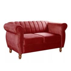 Sofá Realeza Decorativo Chesterfield Namoradeira Retrô Bella Decor, Bo
