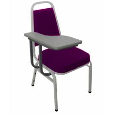 Cadeira Universitária Empilhável Linha Hotel Plus Roxo