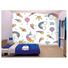 Papel De Parede Infantil Unicórinio Arco Iris Azs130 - Você Decora