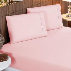 Jogo de Cama Casal 400 Fios 3 Peças 100% Toque macio - Charme do lar, 