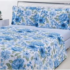 Jogo de Cama Lençol Casal Queen Estampado 4 Peças - Estampas Sortidas 
