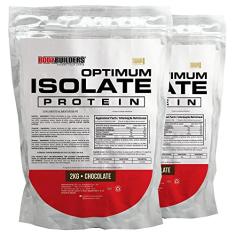 Kit 2x Optimum Isolate Whey Protein 2kg - Bodybuilders Sabor Chocolate