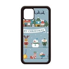 Capa de Natal com boneco de neve e Papai Noel para iPhone 11 Pro Max para Apple Mobile Case