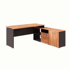 mesa de escritório yaris 1 pt 2 gv nogal sevilha e preta