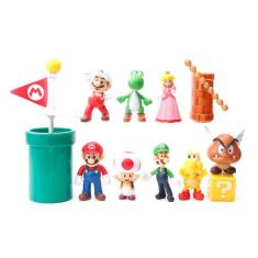 12pcs Marios figura modelo de brinquedo