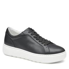 Johnston & Murphy Tênis feminino Cammie com cadarço, Preto, 35