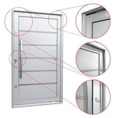 Porta Pivotante Lambril Premium com Puxador Lado Esquerdo Elite 216x130 Branco