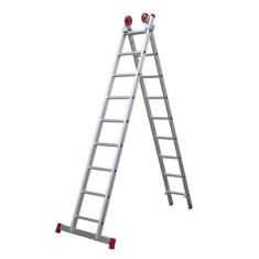 Escada Extensiva Botafogo em Alumínio 9 x 2 Degraus