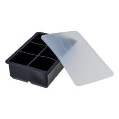 Forma de Gelo 06 Cubos em Silicone com Tampa Preta - WECK