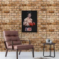 Quadro Decorativo Rocky Balboa Boxe 45X34Cm - Quadros On-Line