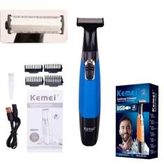 Maquina De Barbear Aparador De Pelos Depilador Recarregável - Kemei, B