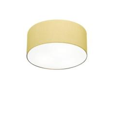 Plafon Cilíndrico Vivare Md-3010 Cúpula Em Tecido 30x12cm - Bivolt Algodão-crú 127/220v