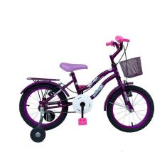 Bicicleta Infantil Aro 16 Feminina Princesa Retro C/ Cestinha Rodinhas De Treinamento-Feminino
