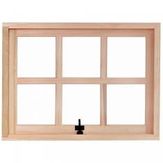 Janela de Madeira Maxim-Ar 60x80cm com Caixilho 9,4cm EWR MP61 Rondosul Marroml