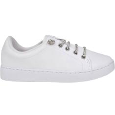 Tênis Feminino Casual Dia a Dia Passeio Trabalho Cadarço com Strass Vizzano 1214.1054
