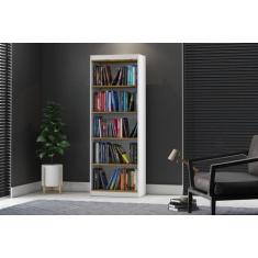 Estante Livreiro Encanto Branco/Nature - MOVEBRINQUE - Patrimar Móveis