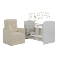 Berço com Poltrona de Amamentação Ana Lívia Multimóveis MP4063, Branco