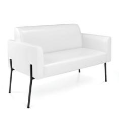 Sofá Namoradeira 2 Lugares Pé De Ferro Preto Para Sala Marisa Corano B