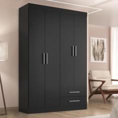 Guarda Roupa Solteiro Kioto 4 Portas 2 Gav Onix
