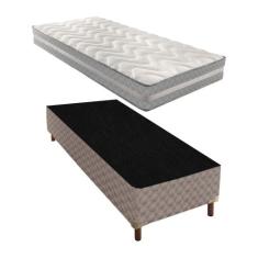 Cama Box Solteiro com Colchão D33 Quality Duoface 26x88x188cm e Base G