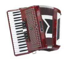 Acordeon Michael ACM8007 PRD 80 Baixos 7 Registros Vermelho Perolado