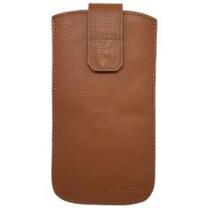 Capa Capinha Horizontal Couro Legítimo com Alça e Fecho Cinto Para Cal