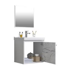 Gabinete Banheiro Em Mdf Com Pia Cuba - Veneto - Riverzza