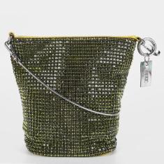 Bolsa Santa Lolla Strass Feminina, Oliva, Único