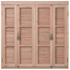 Janela de Madeira Veneziana 120x140cm Pantográfica Ewk 376 Rondosul