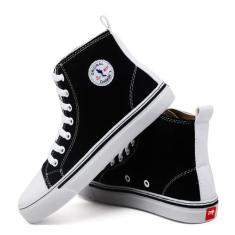 Tênis Feminino Star Cano Alto Casual Basico de Amarrar Classico All Co