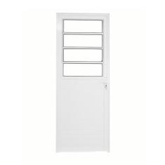 Porta Basculante Lambril Alumínio Branco 2.10 x 70 Lado Direito  Hale