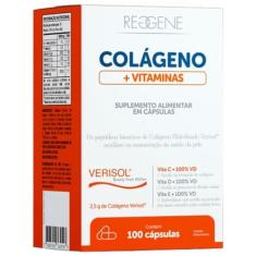 Katiguá, Colágeno Hidrolisado Verisol, Com vitamina C, D e E, Sem sabor, 60 Cápsulas rígidas • 15 doses, Branco