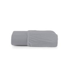 Lençol Casal C/ Elástico Malha 100% Algodão Avulso - Malucasim, Cinza