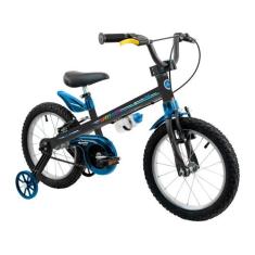 Bicicleta Infantil Aro 16 Nathor Apollo Preto - Com Rodinhas Freio V-B