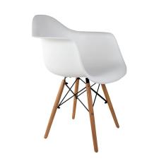 Cadeira de Jantar Charles Eames com Braço I Branca