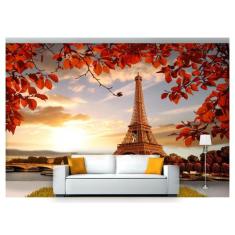 Papel De Parede Paris Torre Eiffel Folhas 3D Ncd144 - Você Decora