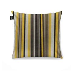 Capa para Almofada Tecido Estampado Listras Cinza e Amarelo D74 - D'ro